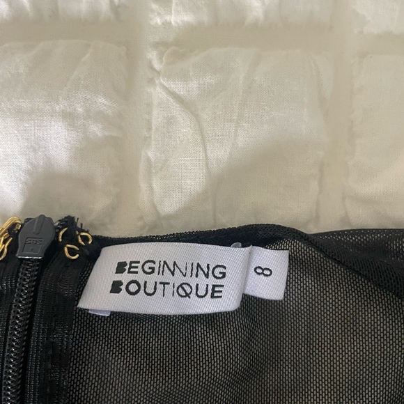 Beginning Boutique Black Mesh Long Sleeve Dress - Picture 6 of 13